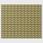 アール・ヌーヴォーの孔雀植物画 ラッピングペーパー (フラット)