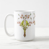 アール・ヌーヴォーの幻想的な花々 コーヒーマグカップ (左)