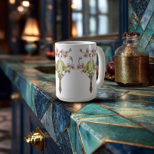 アール・ヌーヴォーの幻想的な花々 コーヒーマグカップ