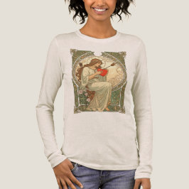 アール・ヌーヴォーの恋愛をテーマにしたヴィンテージ風の芸術 トライブレンドTシャツ