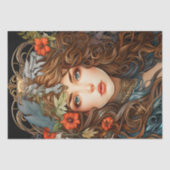 アール・ヌーヴォーの花と女神のビクトリアンスタイル 薄葉紙 (正面)