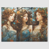 アール・ヌーヴォーの花の女神 ビクトリアン ボヘミアン 薄葉紙 (正面)