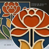 アール・ヌーヴォーの花咲く陶磁器タイル タイル