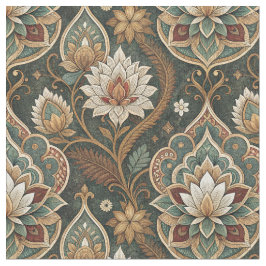 アール・ヌーヴォーの花柄壁画デザイン ファブリック