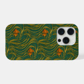 アール・ヌーヴォーの金魚 iPhoneケース (裏面横)