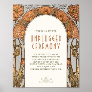 アール・ヌーヴォーの「Unplugged Ceremony」サイン ポスター