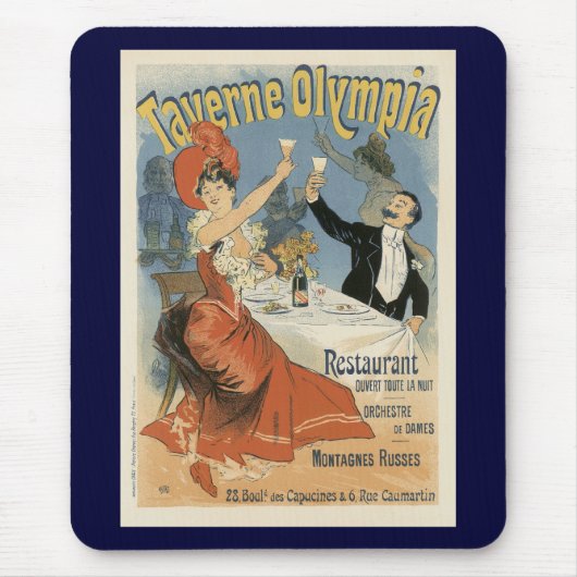 アール・ヌーヴォーのTaverne Olympiaレストラン マウスパッド (正面)
