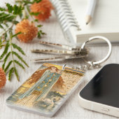 アール・ヌーヴォー様式のエルザ・ロエングリン・ポスターに白鳥 キーホルダー (正面右)