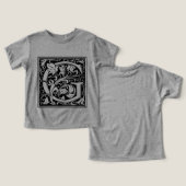 アール・ヌーヴォー様式のゴシック中世モノグラムG (デザイン正面&裏面)