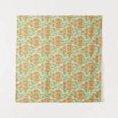 アール・ヌーヴォー様式のシームレスな花柄デザイン タペストリー (正面(横))