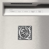 アール・ヌーヴォー様式のモノグラム、Q字 マグネット (インサイチュ (食洗機))