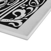 アール・ヌーヴォー様式のモノグラム「U」 カッティングボード (角)