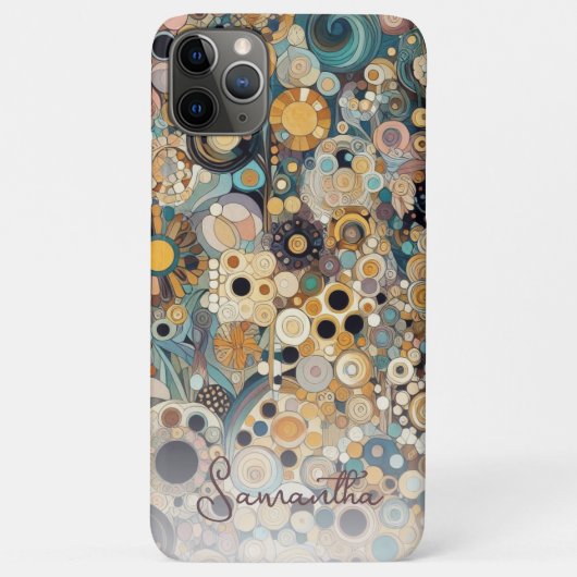 アール・ヌーヴォー様式の花のデザイン Case-Mate iPhoneケース (裏面)