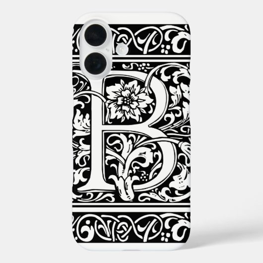 アール・ヌーヴォー様式のBのモノグラム Case-Mate iPhoneケース (裏面)