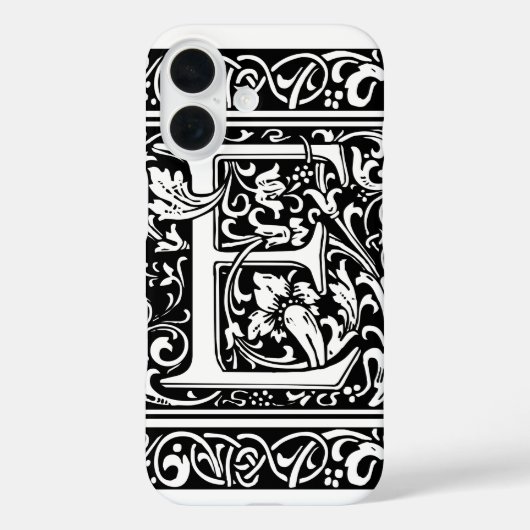 アール・ヌーヴォー様式のEモノグラム 中世風 Case-Mate iPhoneケース (裏面)