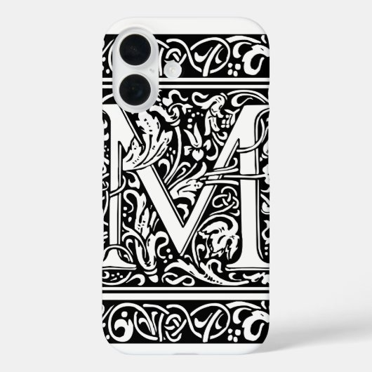 アール・ヌーヴォー様式のMのモノグラム Case-Mate iPhoneケース (裏面)