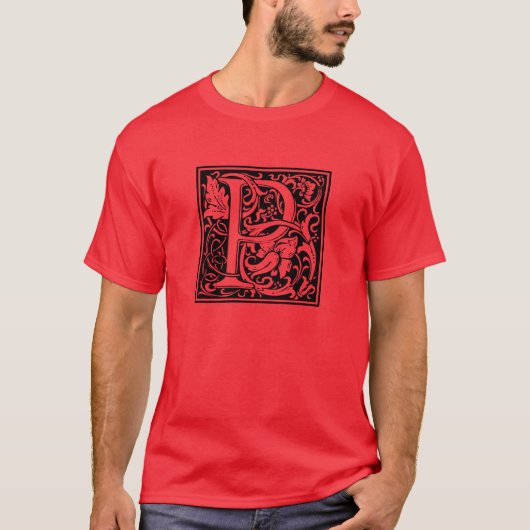 アール・ヌーヴォー様式のP字モノグラム Tシャツ (正面)