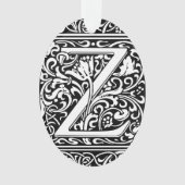 アール・ヌーヴォー様式のZモノグラム 中世風 オーナメント (正面)