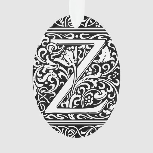 アール・ヌーヴォー様式のZモノグラム 中世風 オーナメント (裏面)
