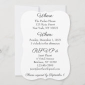 アール・ヌーヴォー風のヴィンテージスタイルの招待状 招待状 (裏面)