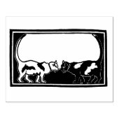 アール・ヌーヴォー風の猫 ラバースタンプ (インプリント)