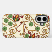 アール・ヌーヴォー風の花のデザイン Case-Mate iPhoneケース (裏面 (横))