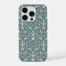 アール・ヌーヴォー風の花柄 iPhone カバー - グリーン