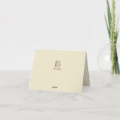 アール・ヌーヴォー風の茶トラ猫の誕生日カード カード (裏面)