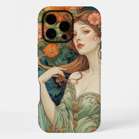 アール・ヌーヴォー風の高級iPhoneアクセサリー iPhoneケース (裏面)
