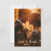 アール・ヌーヴォー風ロマンティックな結婚式 サンキューカード (正面)