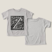 アール・ヌーヴォー風中世モノグラムのZ文字 (デザイン正面&裏面)