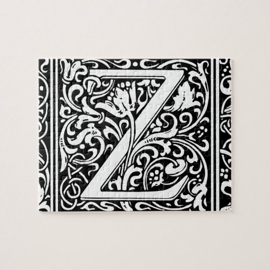 アール・ヌーヴォー風中世モノグラムのZ ジグソーパズル (横)