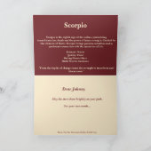アール・ヌーヴォー さそり座 グリーティングカード サンキューカード (内部)