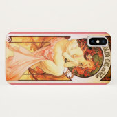 アール・ヌーヴォー アルフォンス・ミュシャ 女性 花柄 香水  Case-Mate iPhoneケース (裏面(横))