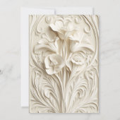 アール・ヌーヴォー エレガント フラワー ウェディング 招待状 (裏面)