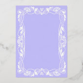 アール・ヌーヴォー エレガント ヴィンテージ 箔招待状 (裏面)