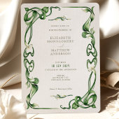 アール・ヌーヴォー カラー リリー ウォーターカラー ウェディング 招待状