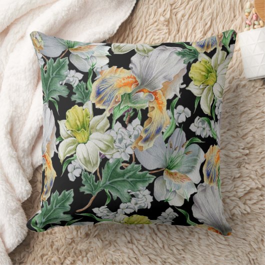 アール・ヌーヴォー ガーデン ミューズ デザイン クッション (ブランケット)