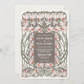 アール・ヌーヴォー シクラメン エレガンス ウェディング 招待状 (正面/裏面)