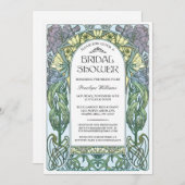 アール・ヌーヴォー スタイルのウェディングシャワー 招待状 V.01 (正面/裏面)