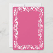 アール・ヌーヴォー・スタイルの花飾りフレーム 招待状テンプレート 招待状 (正面)