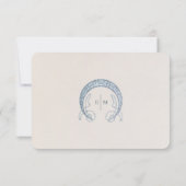 アール・ヌーヴォー スタイルの返信カード ヴィンテージ フラワーデザイン 招待状 (裏面)