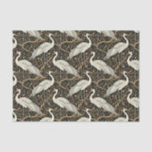 アール・ヌーヴォー・スタイルの鶴のシームレス 薄葉紙 (正面)