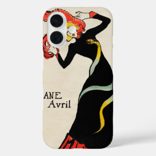 アール・ヌーヴォー ダンサー ジェーン・アブリル by トゥールーズ・ロートレック iPhone 16ケース