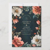 アール・ヌーヴォー ダーク フラワーズ 招待状 (正面)