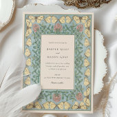 アール・ヌーヴォー　バタフライ＆クローバー　ウェディング 招待状