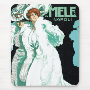 アール・ヌーヴォー ビンテージ イタリア ファッション 女性 マウスパッド