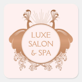 アール・ヌーヴォー・ピーコック ロゴ ローズゴールド/ピンク スクエアシール