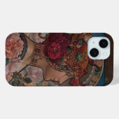 アール・ヌーヴォー フラワー ミューズ | ビンテージ ベル・エポック Case-Mate iPhoneケース (裏面 (横))