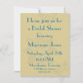 アール・ヌーヴォー・プリンセス ブライダルシャワー 招待状 (裏面)